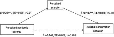 The Influence of COVID-19 on Irrational Consumption Behavior in a Chinese Sample: Based on a Serial Mediating Model